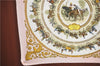 Authentic HERMES Pleats Scarf "LAPROMENADE DE LONGCHAMPS" Silk Pink Box 5075B