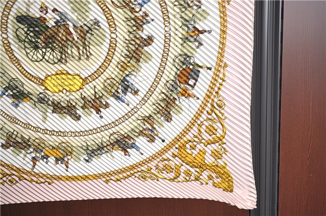Authentic HERMES Pleats Scarf 