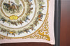 Authentic HERMES Pleats Scarf "LAPROMENADE DE LONGCHAMPS" Silk Pink Box 5075B