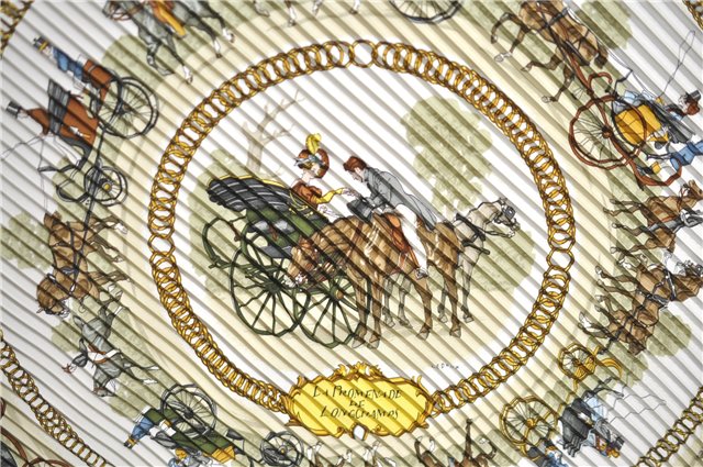 Authentic HERMES Pleats Scarf 