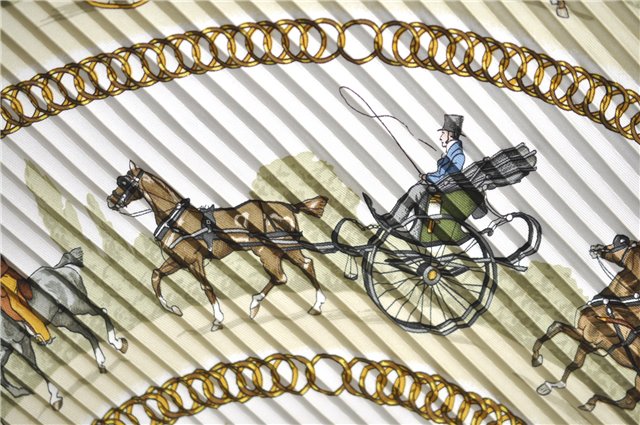 Authentic HERMES Pleats Scarf 