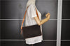 Authentic CELINE C Macadam Blason Shoulder Bag Suede Leather Brown 5075F