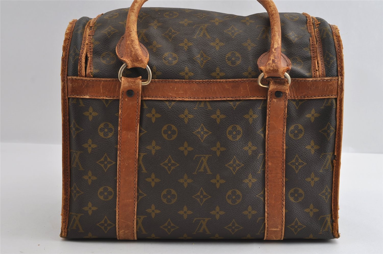 Authentic Louis Vuitton Monogram Sac Chaussures 35 Boston Bag Old Model LV 5075I