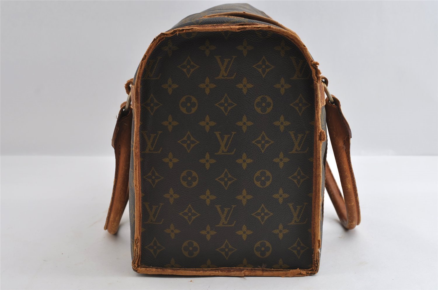 Authentic Louis Vuitton Monogram Sac Chaussures 35 Boston Bag Old Model LV 5075I
