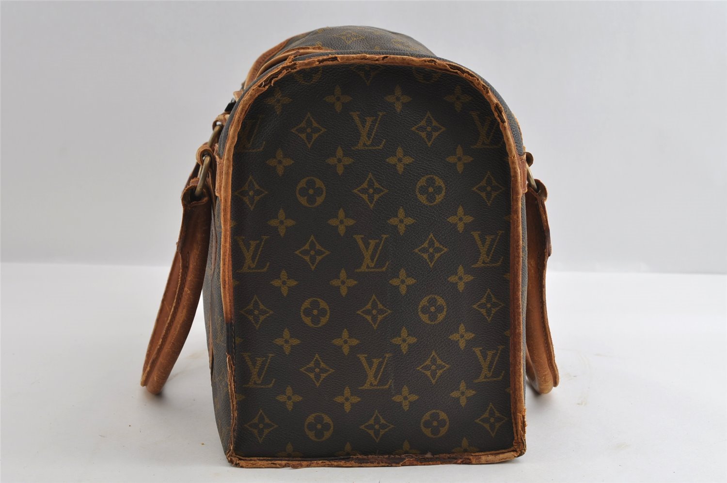 Authentic Louis Vuitton Monogram Sac Chaussures 35 Boston Bag Old Model LV 5075I