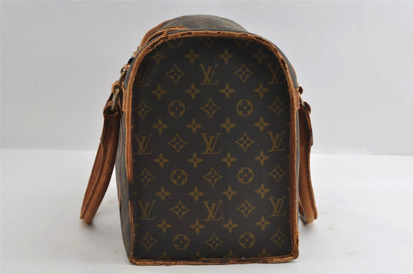 Authentic Louis Vuitton Monogram Sac Chaussures 35 Boston Bag Old Model LV 5075I