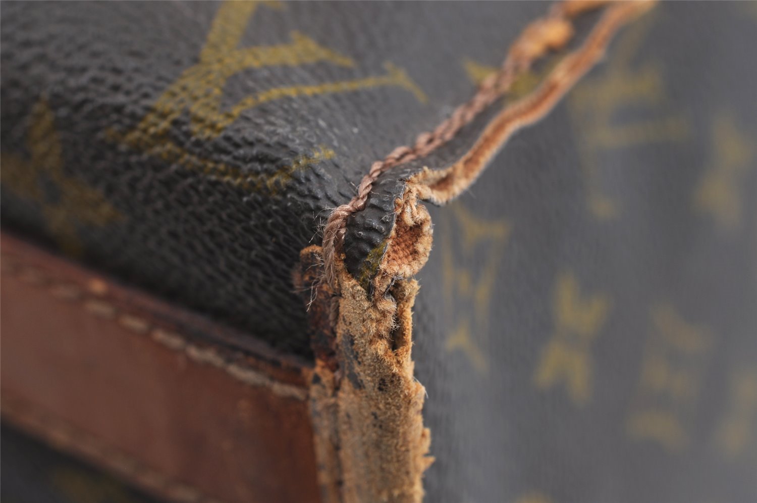 Authentic Louis Vuitton Monogram Sac Chaussures 35 Boston Bag Old Model LV 5075I