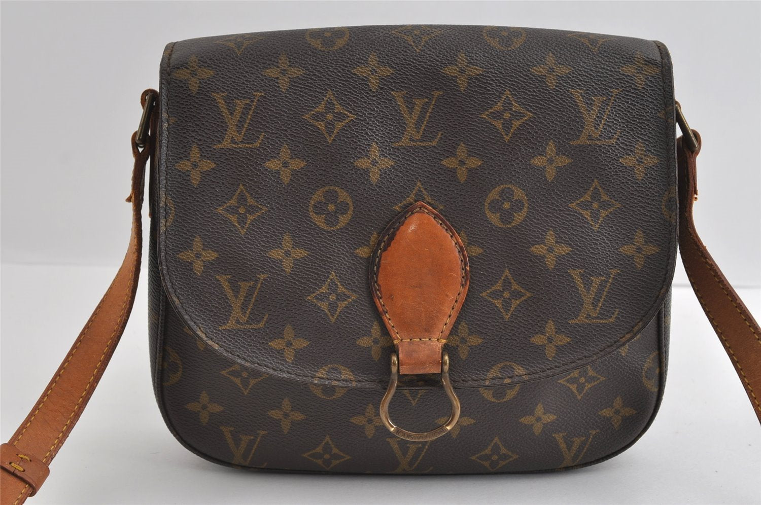 Authentic Louis Vuitton Monogram Saint Cloud GM M51242 Shoulder Cross Bag 5079I
