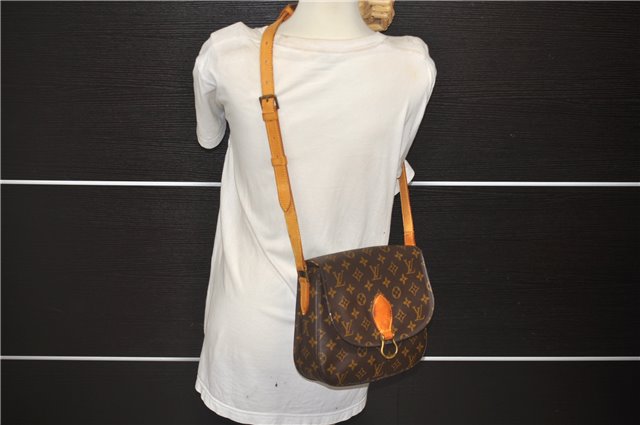 Auth Louis Vuitton Monogram Saint Cloud GM Shoulder Cross Bag M51242 LV 5080D
