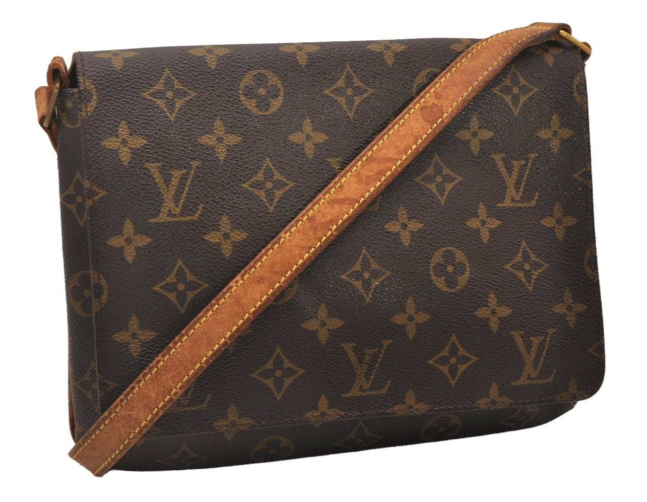 Authentic Louis Vuitton Monogram Musette Tango Shoulder Bag M51257 LV 5082I