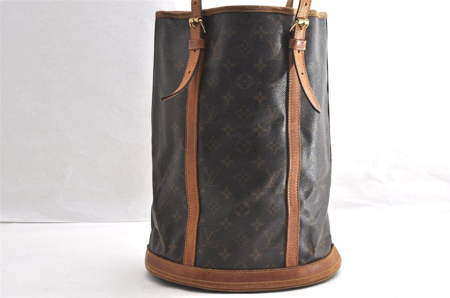 Authentic Louis Vuitton Monogram Bucket GM Shoulder Tote Bag M42236 Junk 5085I