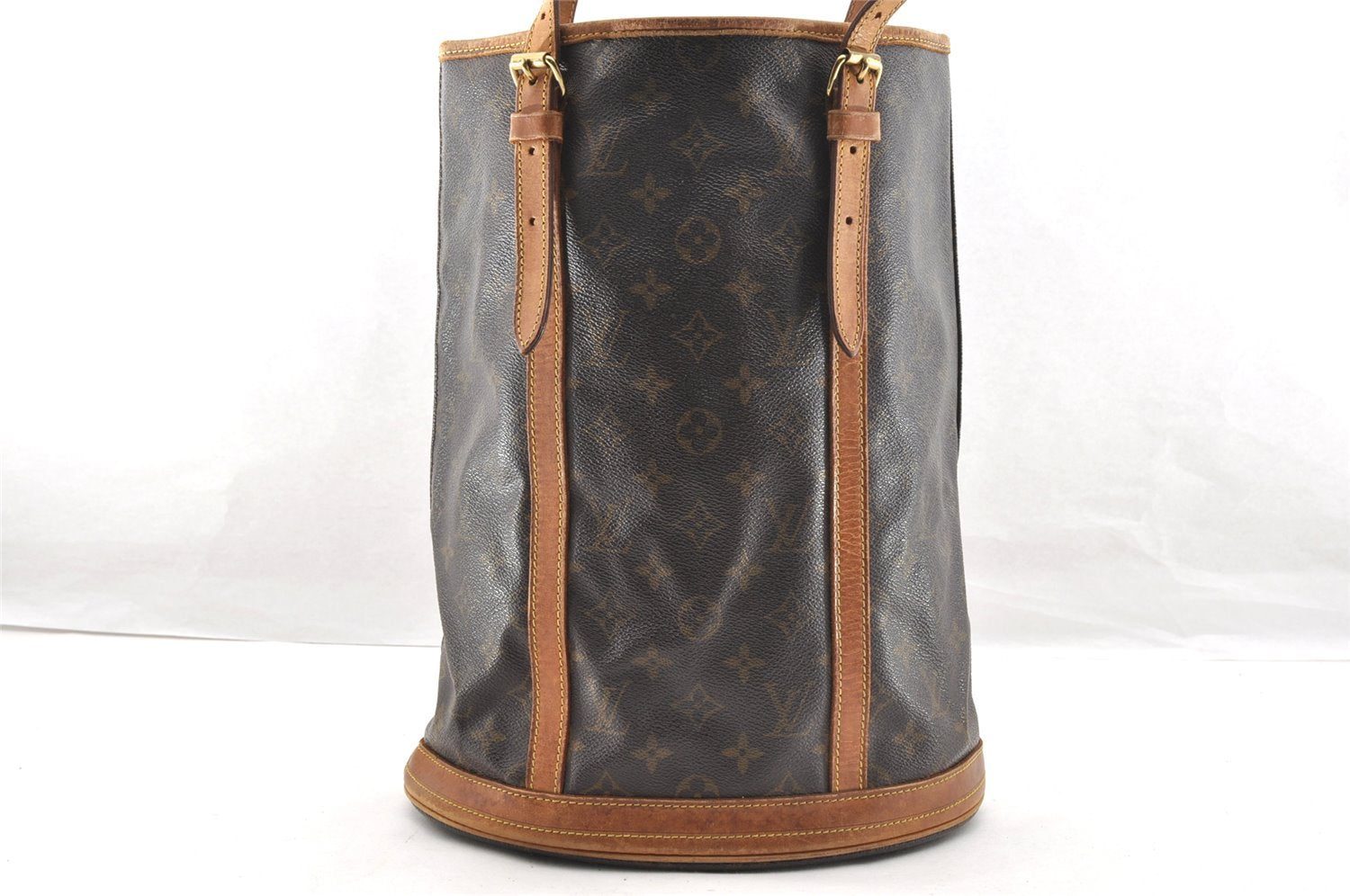 Authentic Louis Vuitton Monogram Bucket GM Shoulder Tote Bag M42236 Junk 5085I
