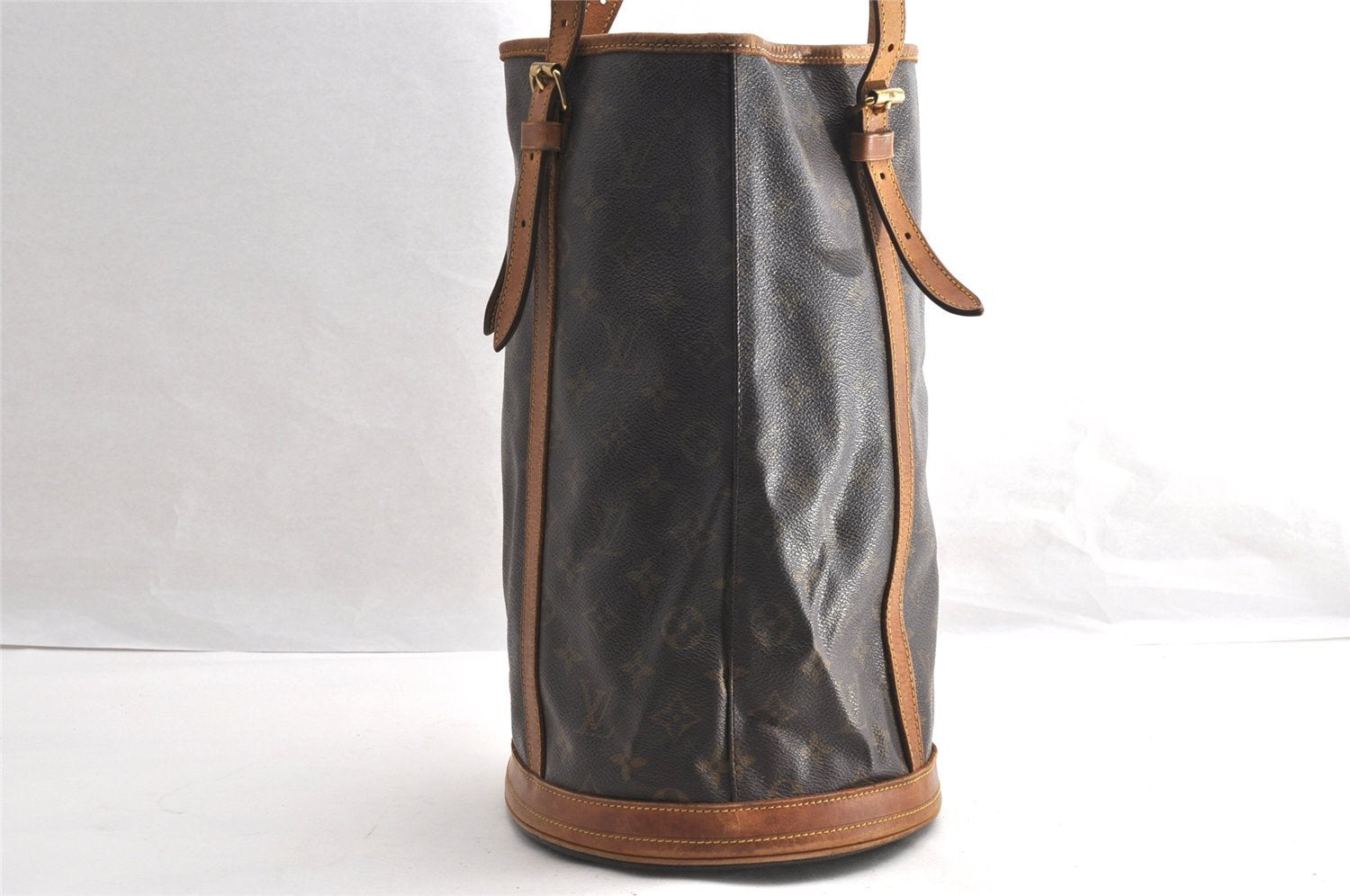 Authentic Louis Vuitton Monogram Bucket GM Shoulder Tote Bag M42236 Junk 5085I