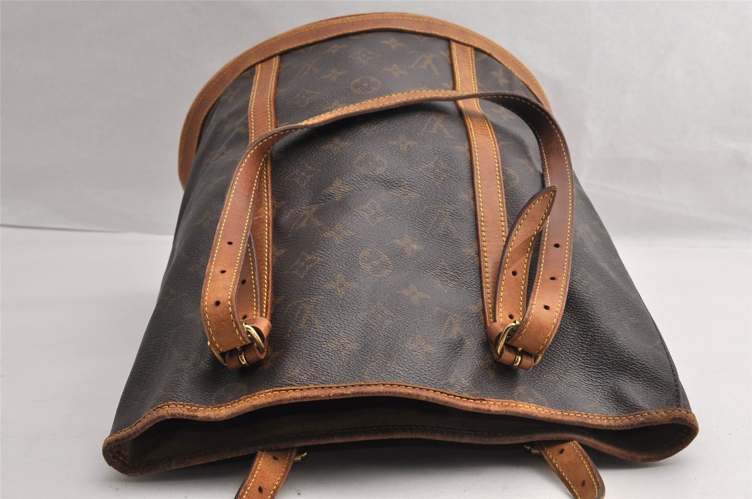 Authentic Louis Vuitton Monogram Bucket GM Shoulder Tote Bag M42236 Junk 5085I