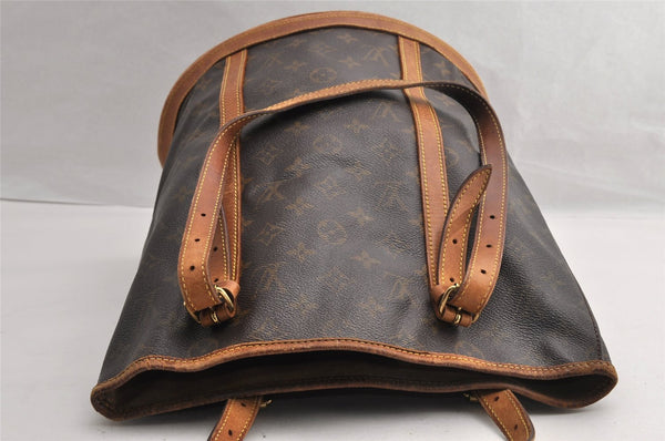Authentic Louis Vuitton Monogram Bucket GM Shoulder Tote Bag M42236 Junk 5085I