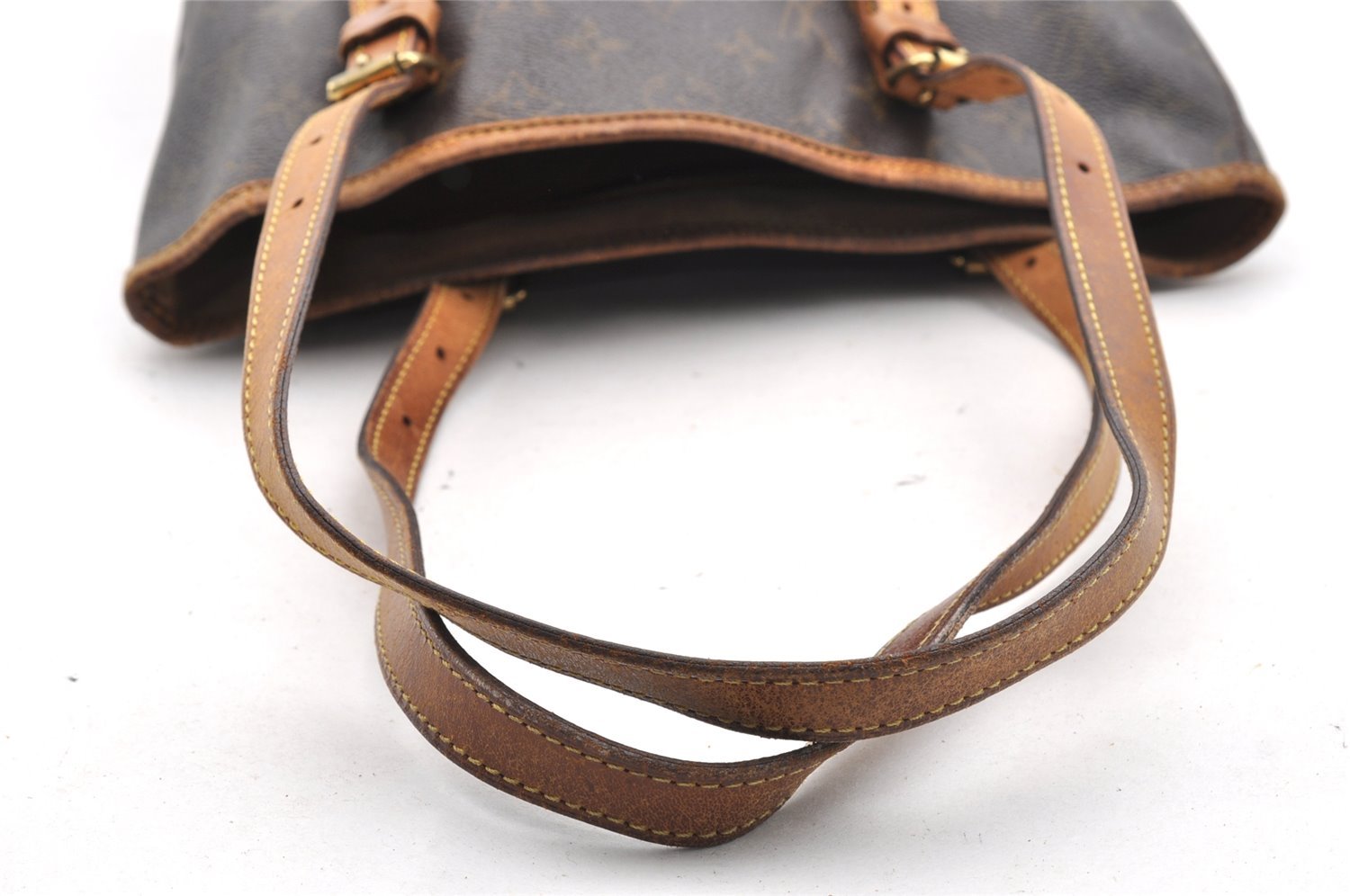 Authentic Louis Vuitton Monogram Bucket GM Shoulder Tote Bag M42236 Junk 5085I