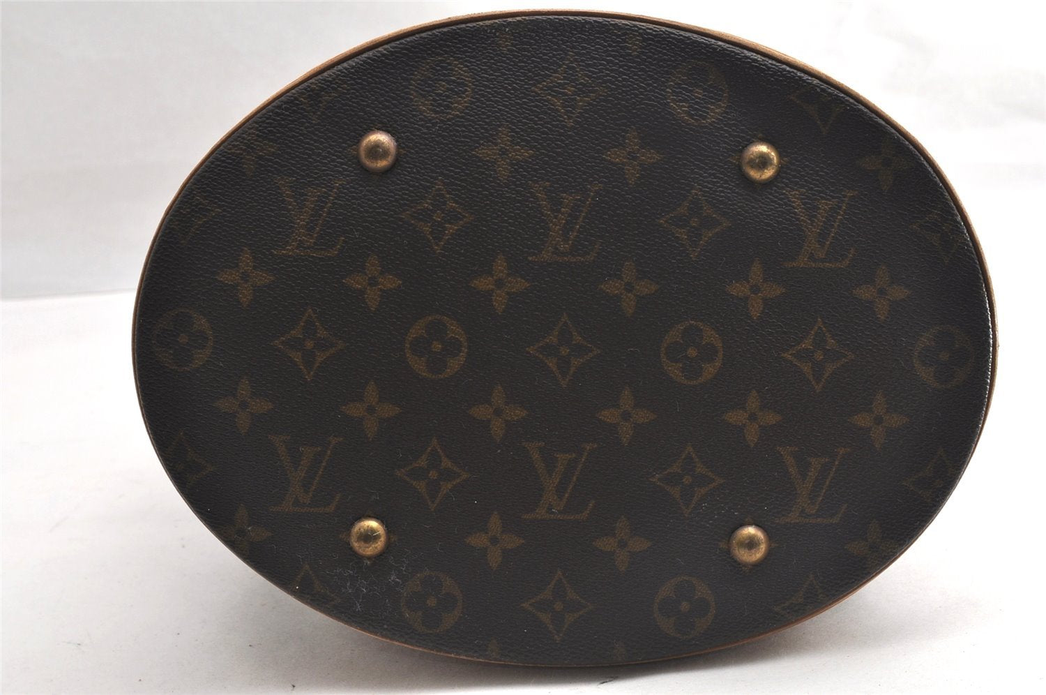 Authentic Louis Vuitton Monogram Bucket GM Shoulder Tote Bag M42236 Junk 5085I
