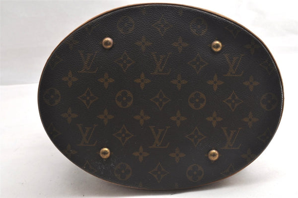 Authentic Louis Vuitton Monogram Bucket GM Shoulder Tote Bag M42236 Junk 5085I