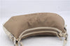 Authentic PRADA Canvas Leather Shoulder Hand Bag Purse Beige 5086D