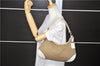 Authentic PRADA Canvas Leather Shoulder Hand Bag Purse Beige 5086D