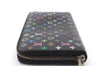 Auth LOUIS VUITTON Monogram Multicolor Zippy Wallet Purse Black M60243 LV 5087C