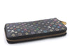 Auth LOUIS VUITTON Monogram Multicolor Zippy Wallet Purse Black M60243 LV 5087C