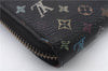 Auth LOUIS VUITTON Monogram Multicolor Zippy Wallet Purse Black M60243 LV 5087C