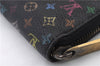 Auth LOUIS VUITTON Monogram Multicolor Zippy Wallet Purse Black M60243 LV 5087C