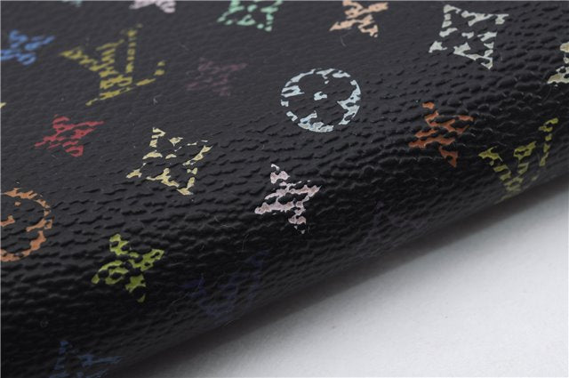 Auth LOUIS VUITTON Monogram Multicolor Zippy Wallet Purse Black M60243 LV 5087C