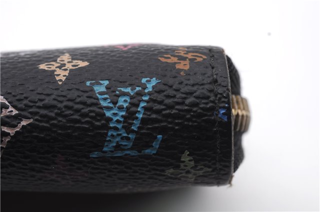 Auth LOUIS VUITTON Monogram Multicolor Zippy Wallet Purse Black M60243 LV 5087C