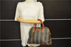 Authentic FENDI Pequin Hand Bag Purse PVC Leather Brown 5087D