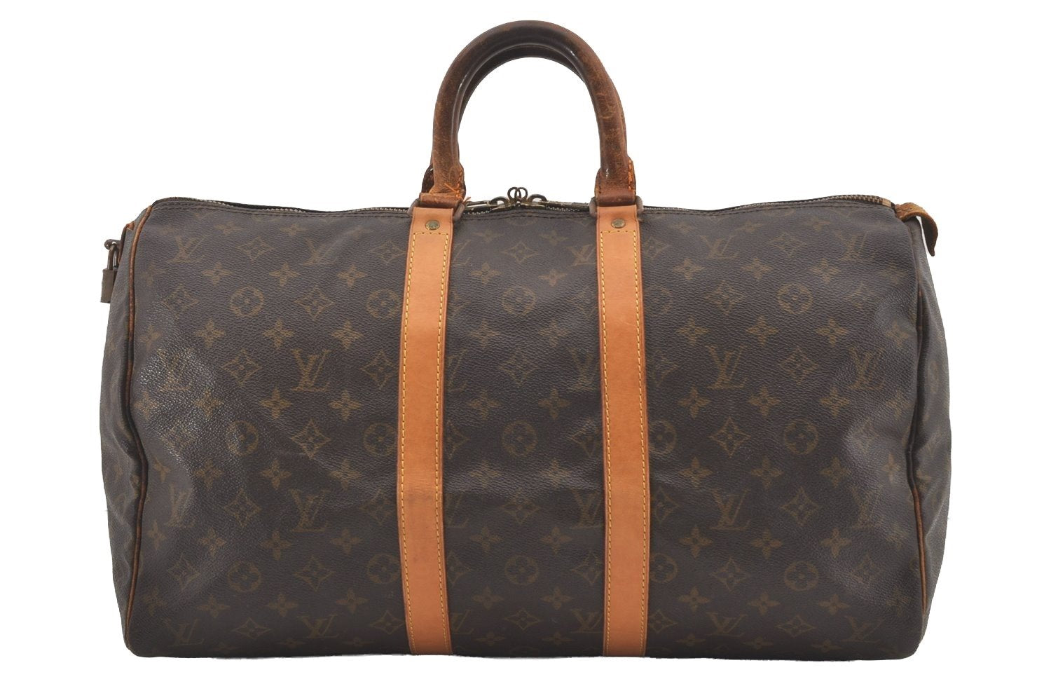 Auth Louis Vuitton Monogram Keepall 45 Travel Boston Bag Old Model LV Junk 5087I