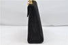 Authentic Salvatore Ferragamo Chain Hand Bag Purse Suede Black SF 5088D