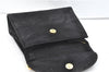 Authentic Salvatore Ferragamo Chain Hand Bag Purse Suede Black SF 5088D