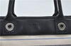 Authentic BURBERRY Stripe Canvas Leather Shoulder Hand Bag Ivory Navy 5090D