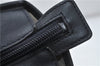 Authentic BURBERRY Stripe Canvas Leather Shoulder Hand Bag Ivory Navy 5090D
