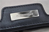 Authentic BURBERRY Stripe Canvas Leather Shoulder Hand Bag Ivory Navy 5090D