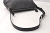 Authentic CELINE C Macadam Blason Shoulder Bag Purse Canvas Leather Black 5090F