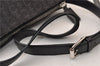 Authentic CELINE C Macadam Blason Shoulder Bag Purse Canvas Leather Black 5090F