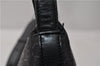 Authentic CELINE C Macadam Blason Shoulder Bag Purse Canvas Leather Black 5090F