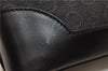 Authentic CELINE C Macadam Blason Shoulder Bag Purse Canvas Leather Black 5090F