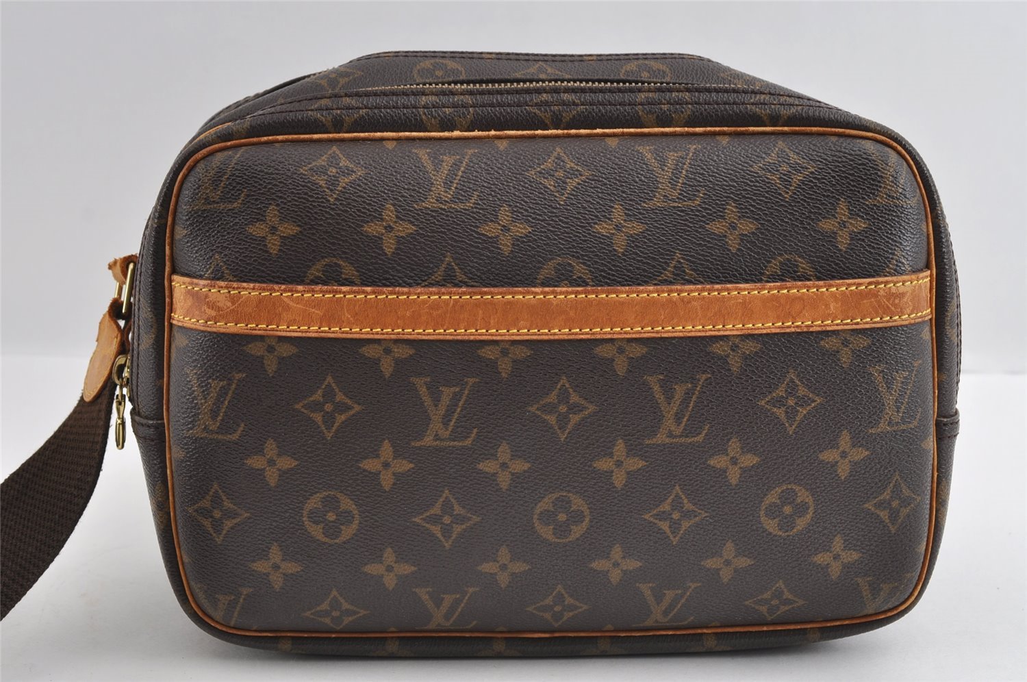 Authentic Louis Vuitton Monogram Reporter PM Shoulder Bag M45254 LV Junk 5090I
