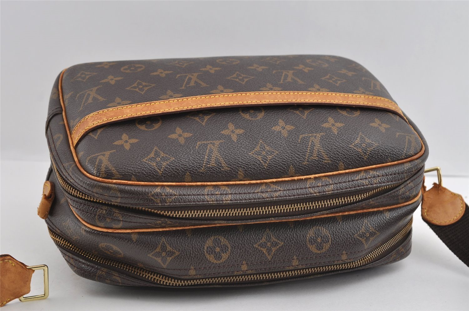Authentic Louis Vuitton Monogram Reporter PM Shoulder Bag M45254 LV Junk 5090I