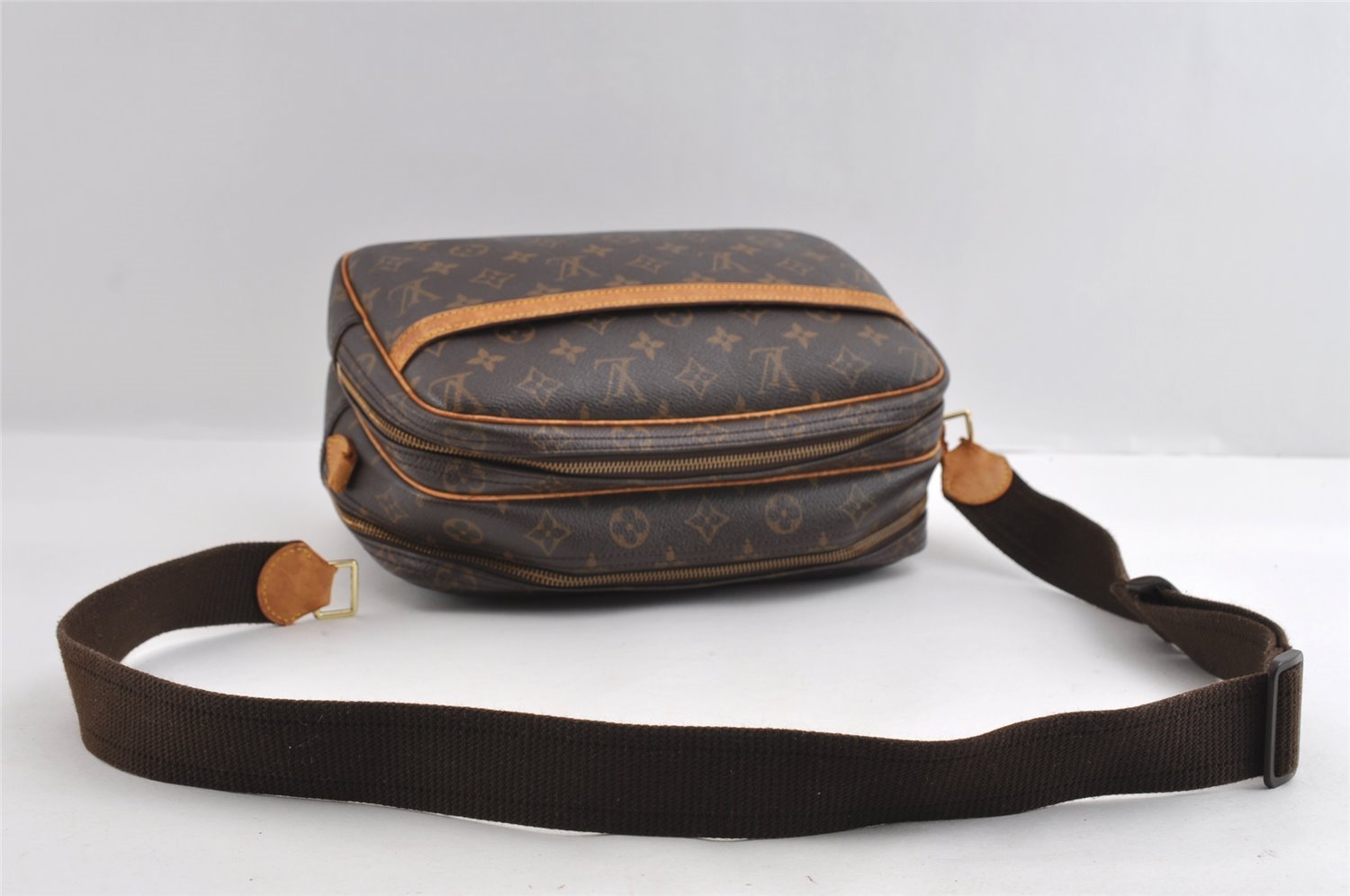 Authentic Louis Vuitton Monogram Reporter PM Shoulder Bag M45254 LV Junk 5090I