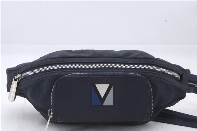 Authentic Louis Vuitton Cup Mizenu Waist Body Bag Purse PVC Blue M80706 LV 5091D