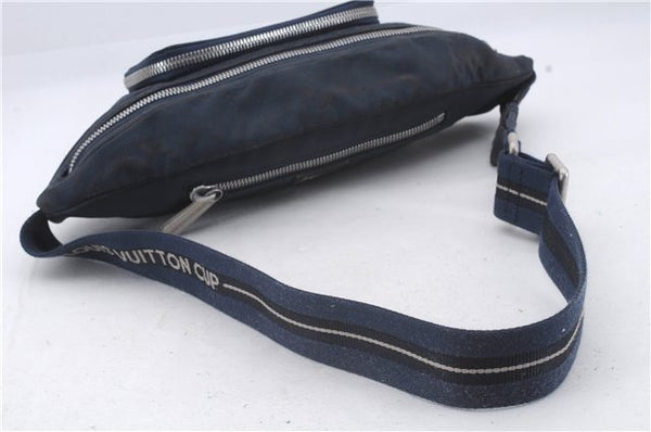 Authentic Louis Vuitton Cup Mizenu Waist Body Bag Purse PVC Blue M80706 LV 5091D