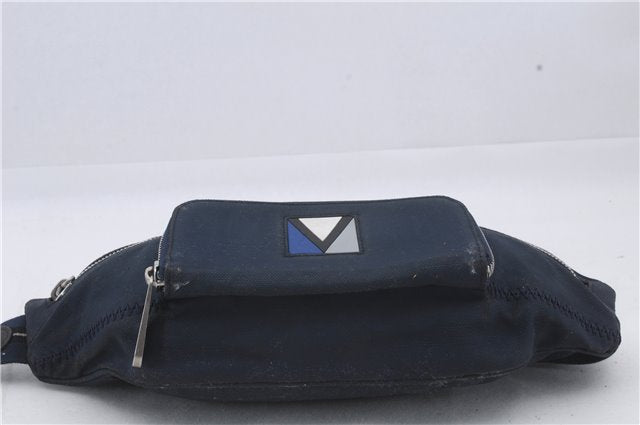 Authentic Louis Vuitton Cup Mizenu Waist Body Bag Purse PVC Blue M80706 LV 5091D