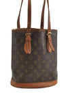 Authentic Louis Vuitton Monogram Bucket PM Shoulder Tote Bag M42238 Junk 5091I