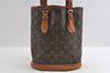 Authentic Louis Vuitton Monogram Bucket PM Shoulder Tote Bag M42238 Junk 5091I