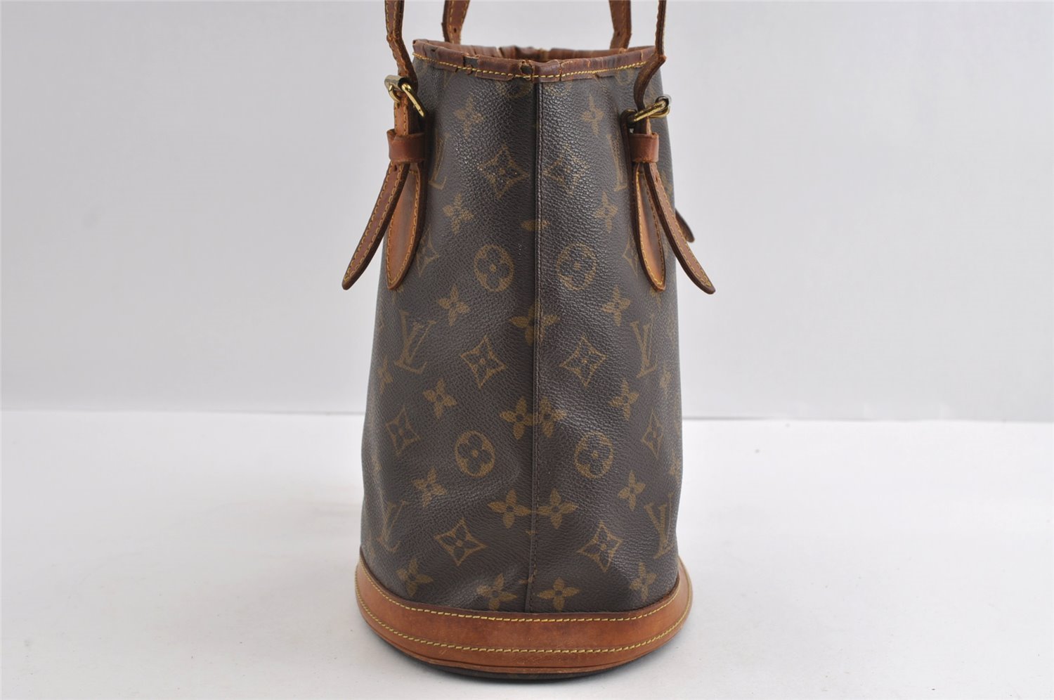 Authentic Louis Vuitton Monogram Bucket PM Shoulder Tote Bag M42238 Junk 5091I